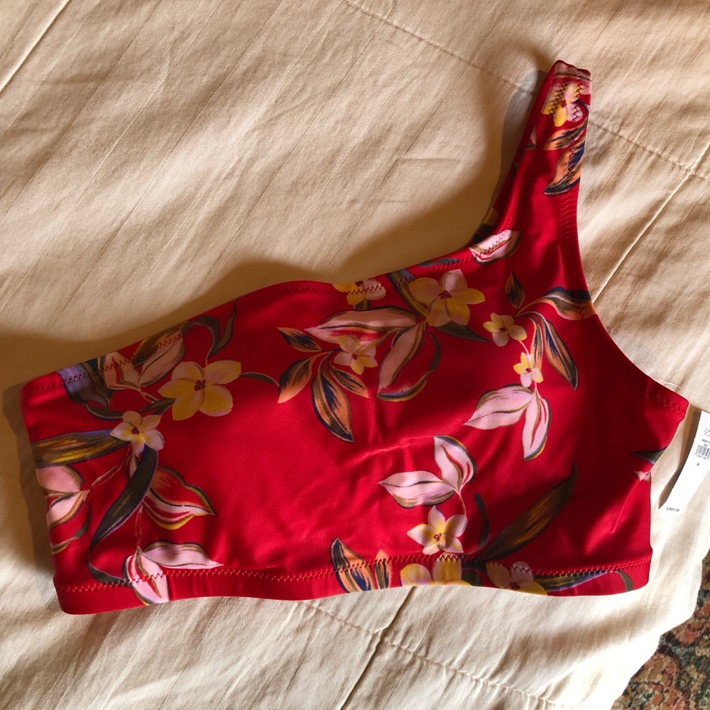 Old Navy Tropical One-Shoulder Bikini Top